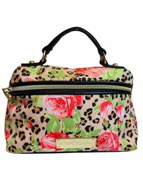 BETSY JOHNSON Leopard Floral Purse